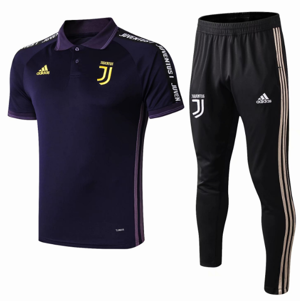 Juventus 2019/20 Purple Polo Shirts + Pants Suit
